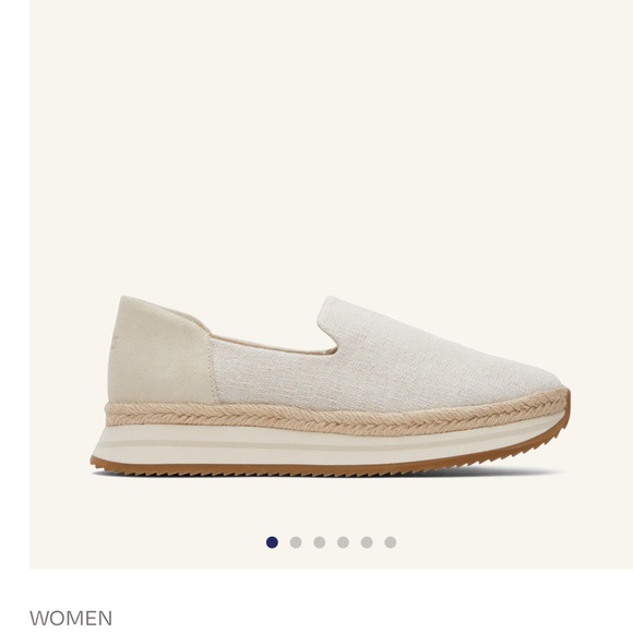 TOMS Jocelyn Espadrilles Women's Cream Slip-On Shoes NWT* - Picture 11 of 12
